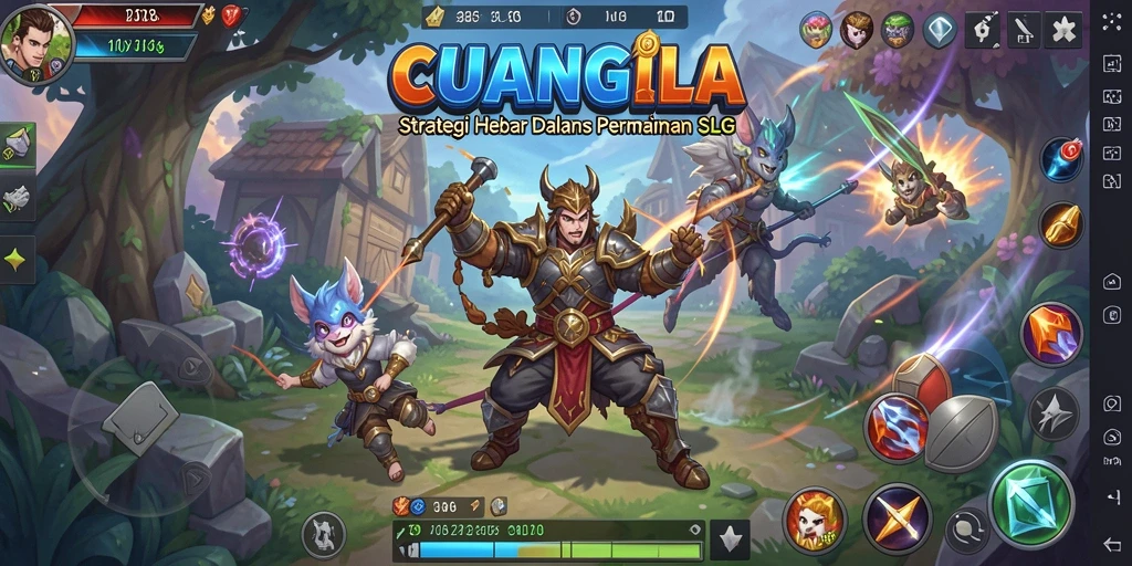 Tampilan utama gameplay CUANGILA dalam aksi strategi.