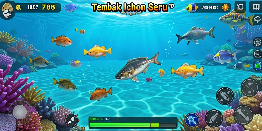 Screenshot gameplay HAO788 menampilkan aksi menembak ikan yang seru.