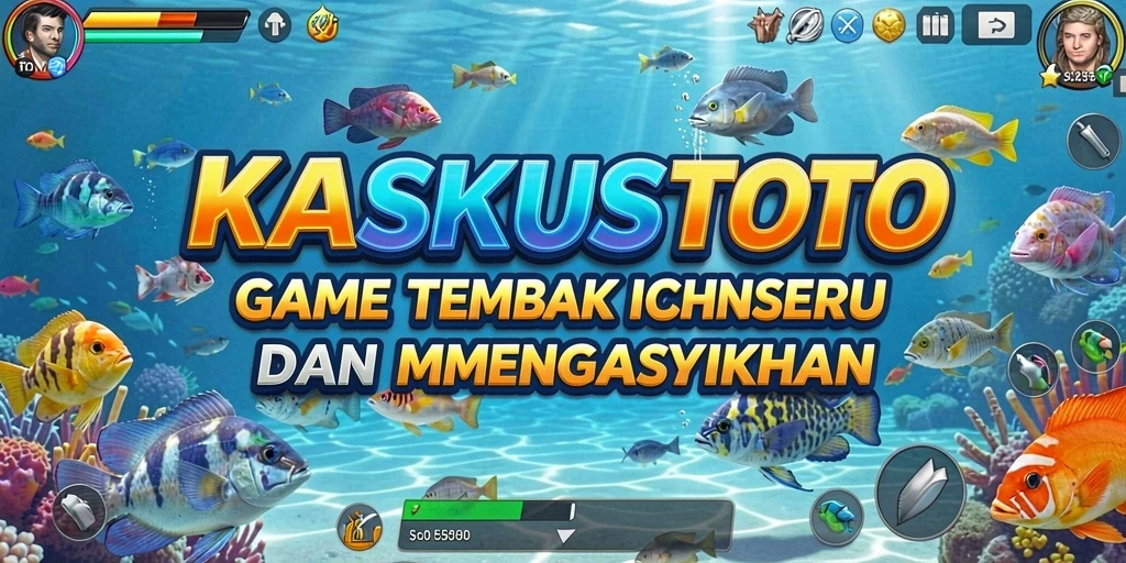 Screenshot gameplay KASKUSTOTO menampilkan aksi menembak ikan yang seru.