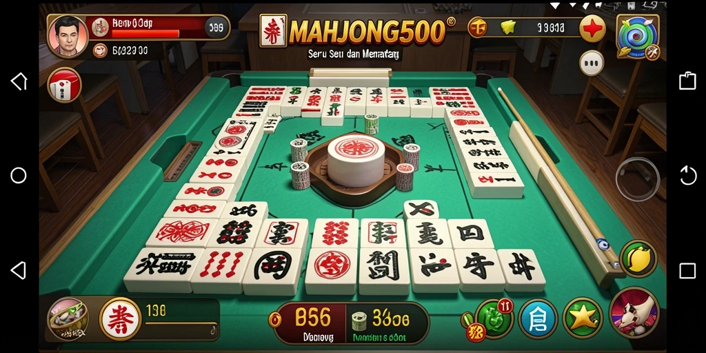 Tampilan gameplay memancing yang menarik di MAHJONG500.