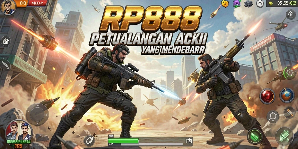 Tampilan gameplay mendebarkan di RP888 dengan aksi yang cepat dan penuh warna.