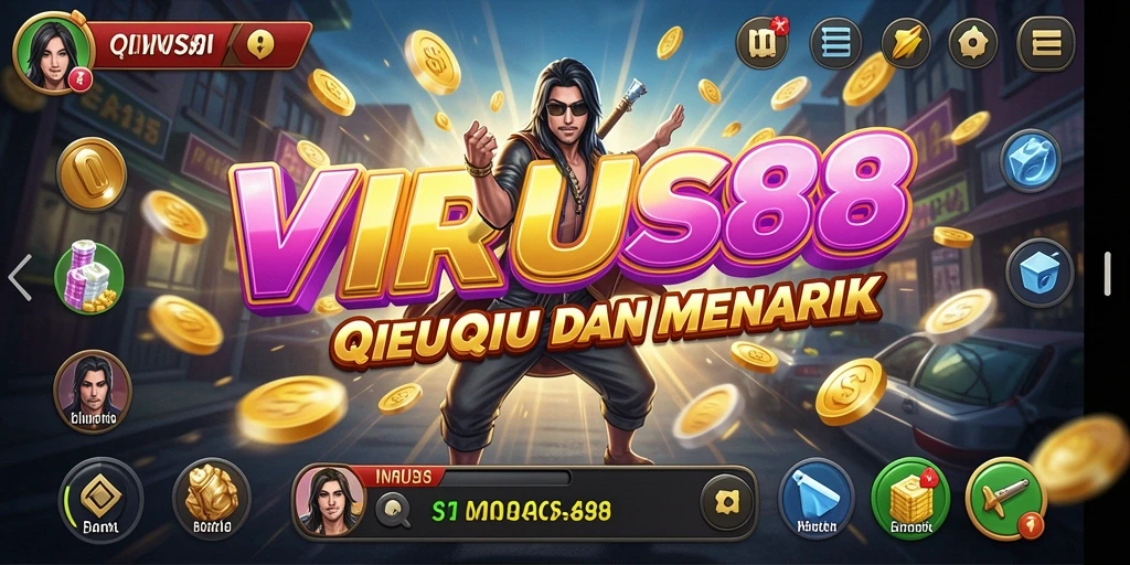 Tampilan gameplay seru dari VIRUS88 dalam permainan QiuQiu.